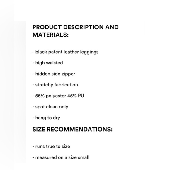 Like new 12th Tribe faux, patent leather leggings - Picture 3 of 8